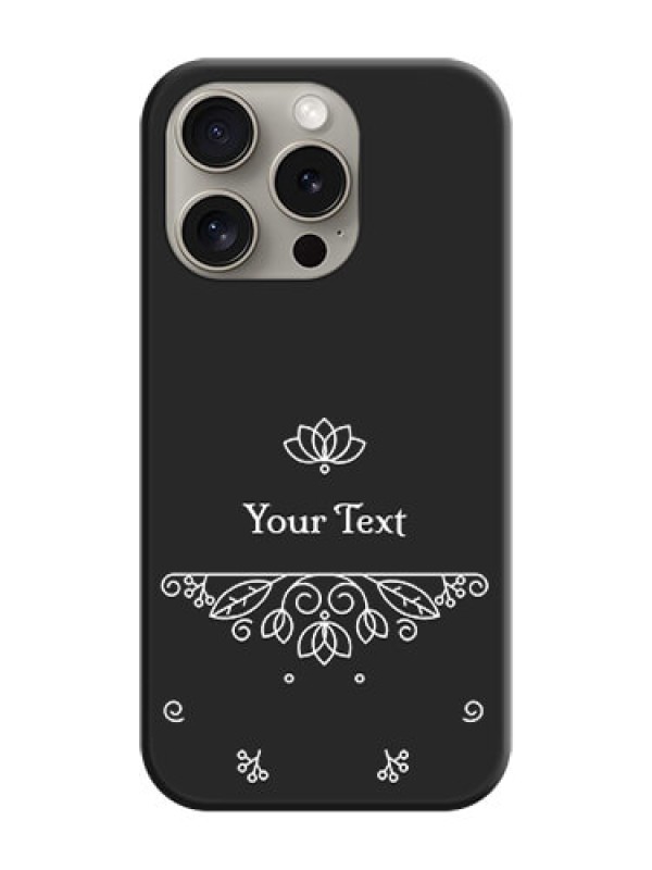 Custom Lotus Garden Custom Text On Space Black Personalized Soft Matte Phone Covers - iPhone 15 Pro
