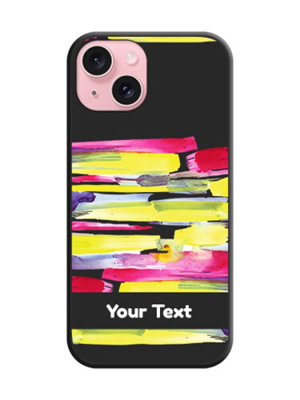 Custom Brush Coloured on Space Black Personalized Soft Matte Phone Covers - iPhone 15