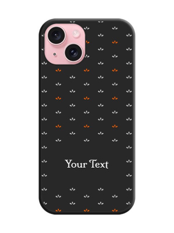 Custom Simple Pattern With Custom Text On Space Black Personalized Soft Matte Phone Covers - iPhone 15