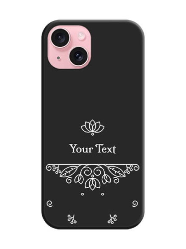 Custom Lotus Garden Custom Text On Space Black Personalized Soft Matte Phone Covers - iPhone 15