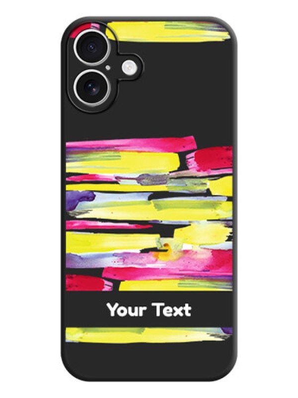 Custom Brush Coloured On Space Black Custom Soft Matte Mobile Back Cover - iPhone 16 Plus