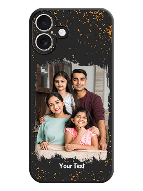 Custom Spray Free Design on Photo On Space Black Custom Soft Matte Mobile Back Cover - iPhone 16 Plus