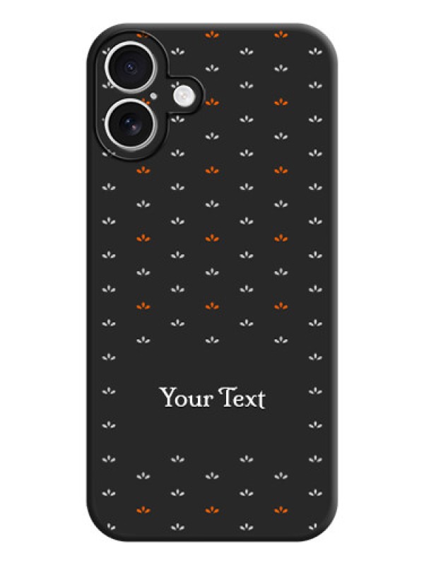 Custom Simple Pattern With Custom Text On Space Black Custom Soft Matte Mobile Back Cover - iPhone 16 Plus