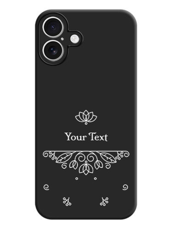 Custom Lotus Garden Custom Text On Space Black Custom Soft Matte Mobile Back Cover - iPhone 16 Plus