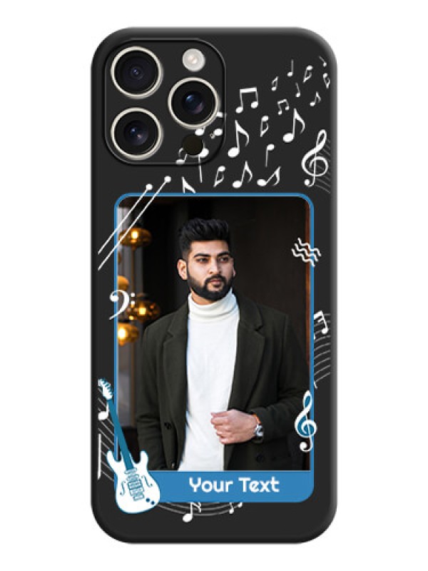 Custom Musical Theme Design with Text on Photo On Space Black Custom Soft Matte Mobile Back Cover - iPhone 16 Pro Max