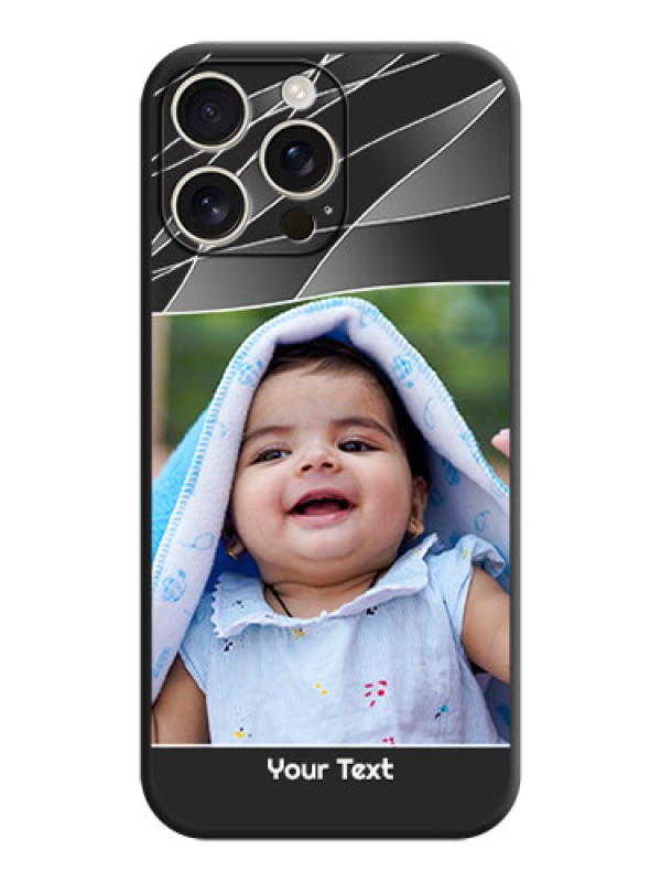 Custom Mixed Wave Lines on Photo On Space Black Custom Soft Matte Mobile Back Cover - iPhone 16 Pro Max