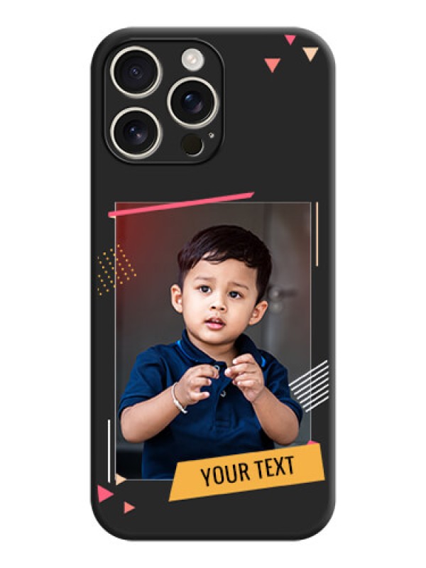 Custom Photo Frame with Triangle Small Dots on Photo On Space Black Custom Soft Matte Mobile Back Cover - iPhone 16 Pro Max