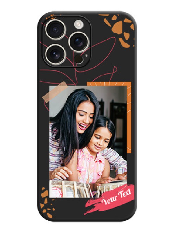 Custom Orange Photo Frame On Space Black Custom Soft Matte Mobile Back Cover - iPhone 16 Pro Max