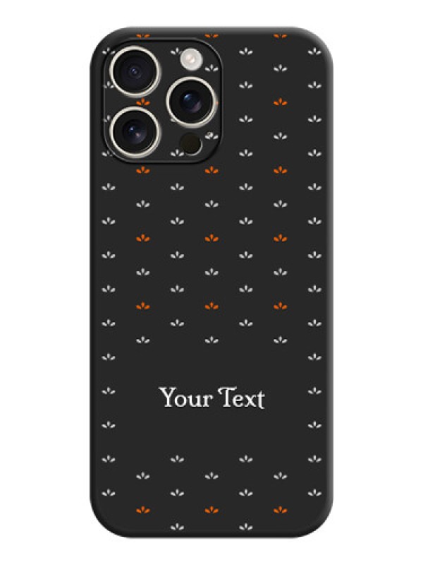 Custom Simple Pattern With Custom Text On Space Black Custom Soft Matte Mobile Back Cover - iPhone 16 Pro Max