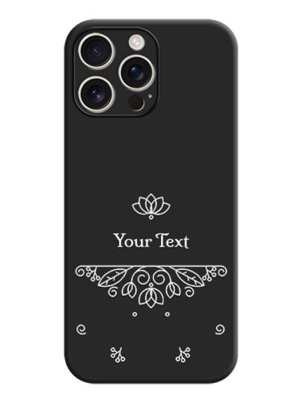 Custom Lotus Garden Custom Text On Space Black Custom Soft Matte Mobile Back Cover - iPhone 16 Pro Max