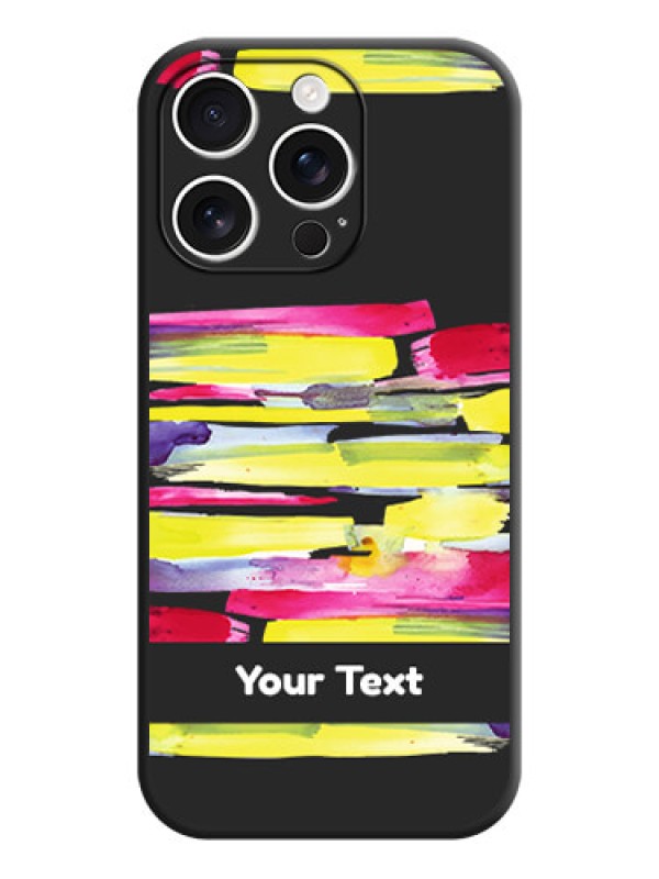 Custom Brush Coloured On Space Black Custom Soft Matte Mobile Back Cover - iPhone 16 Pro