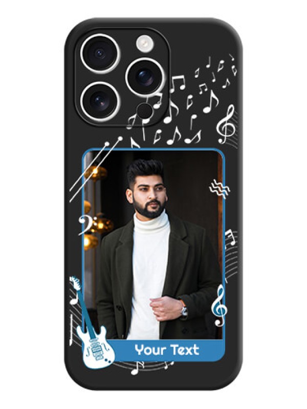 Custom Musical Theme Design with Text on Photo On Space Black Custom Soft Matte Mobile Back Cover - iPhone 16 Pro