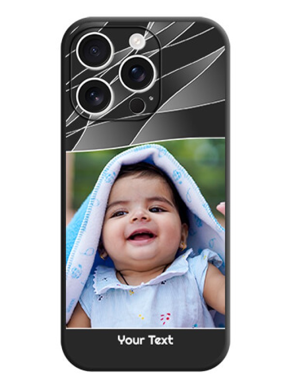 Custom Mixed Wave Lines on Photo On Space Black Custom Soft Matte Mobile Back Cover - iPhone 16 Pro