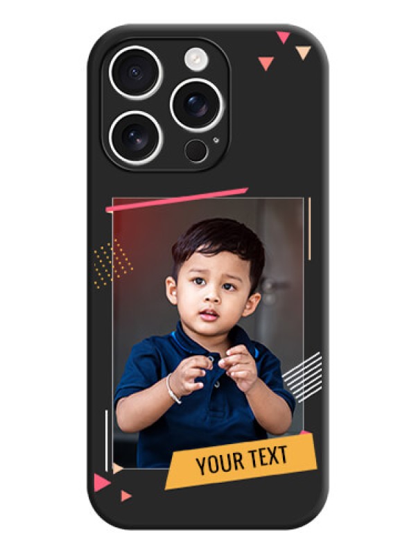 Custom Photo Frame with Triangle Small Dots on Photo On Space Black Custom Soft Matte Mobile Back Cover - iPhone 16 Pro