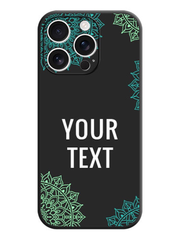 Custom Your Name with Floral Design On Space Black Custom Soft Matte Mobile Back Cover - iPhone 16 Pro