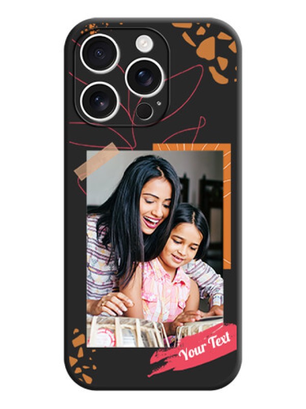 Custom Orange Photo Frame On Space Black Custom Soft Matte Mobile Back Cover - iPhone 16 Pro