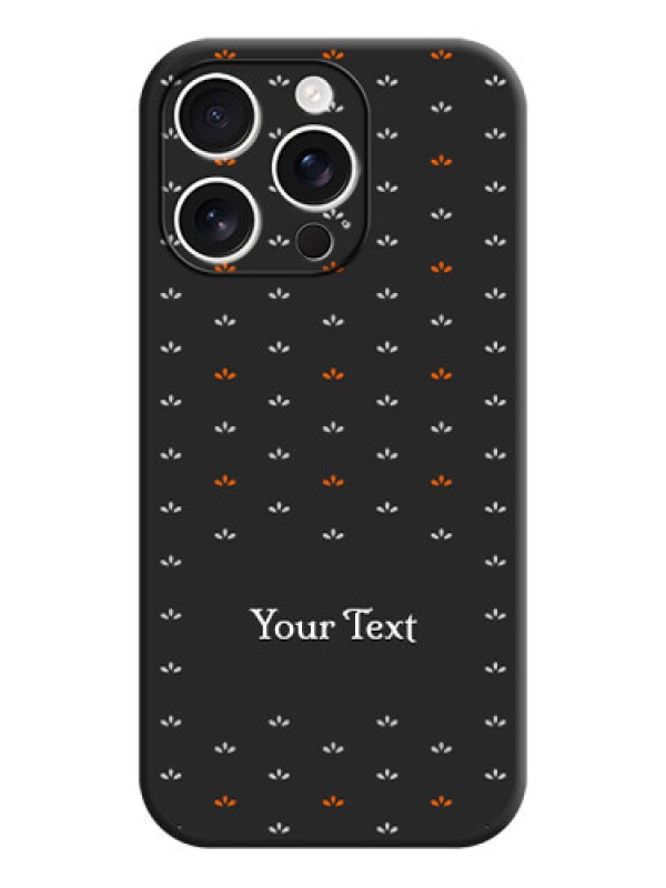 Custom Simple Pattern With Custom Text On Space Black Custom Soft Matte Mobile Back Cover - iPhone 16 Pro