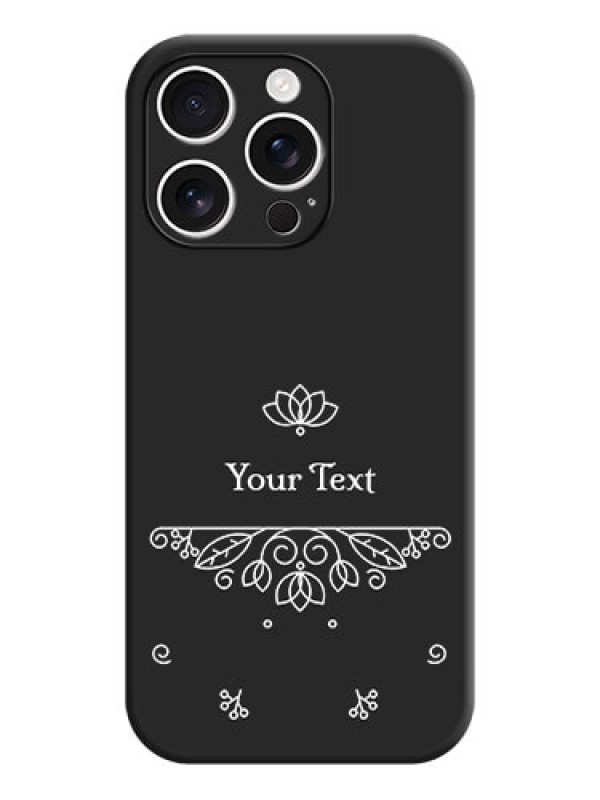 Custom Lotus Garden Custom Text On Space Black Custom Soft Matte Mobile Back Cover - iPhone 16 Pro