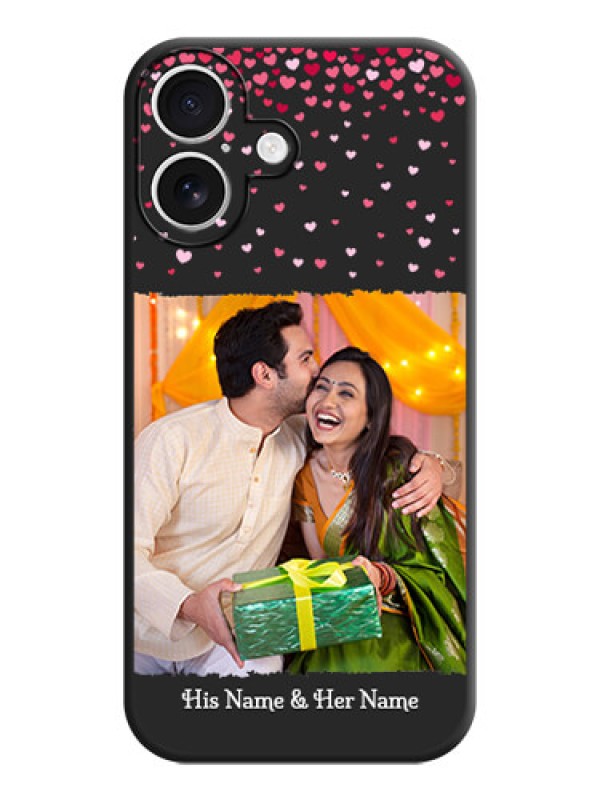 Custom Fall in Love with Your Partner on Photo On Space Black Custom Soft Matte Mobile Back Cover - iPhone 16