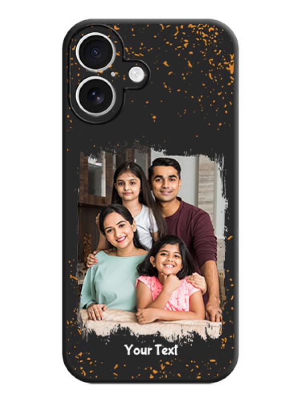 Custom Spray Free Design on Photo On Space Black Custom Soft Matte Mobile Back Cover - iPhone 16