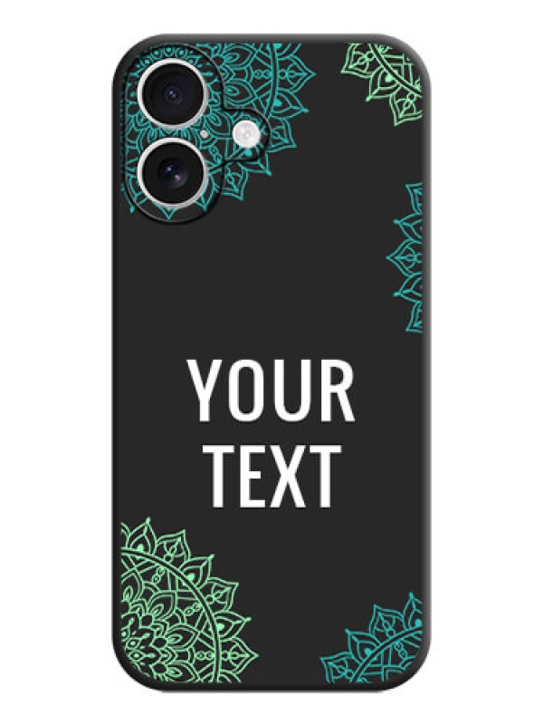 Custom Your Name with Floral Design On Space Black Custom Soft Matte Mobile Back Cover - iPhone 16