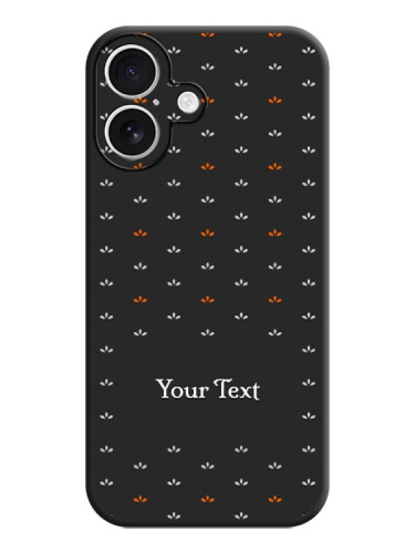 Custom Simple Pattern With Custom Text On Space Black Custom Soft Matte Mobile Back Cover - iPhone 16