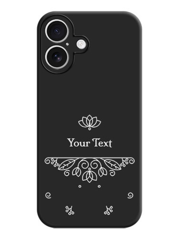 Custom Lotus Garden Custom Text On Space Black Custom Soft Matte Mobile Back Cover - iPhone 16