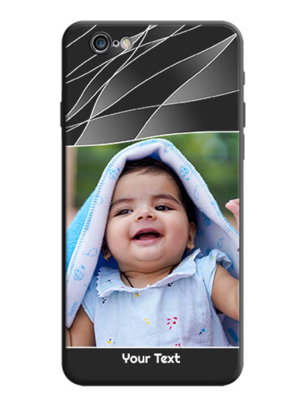 Custom Mixed Wave Lines - Photo on Space Black Soft Matte Mobile Cover - iPhone 6 Plus