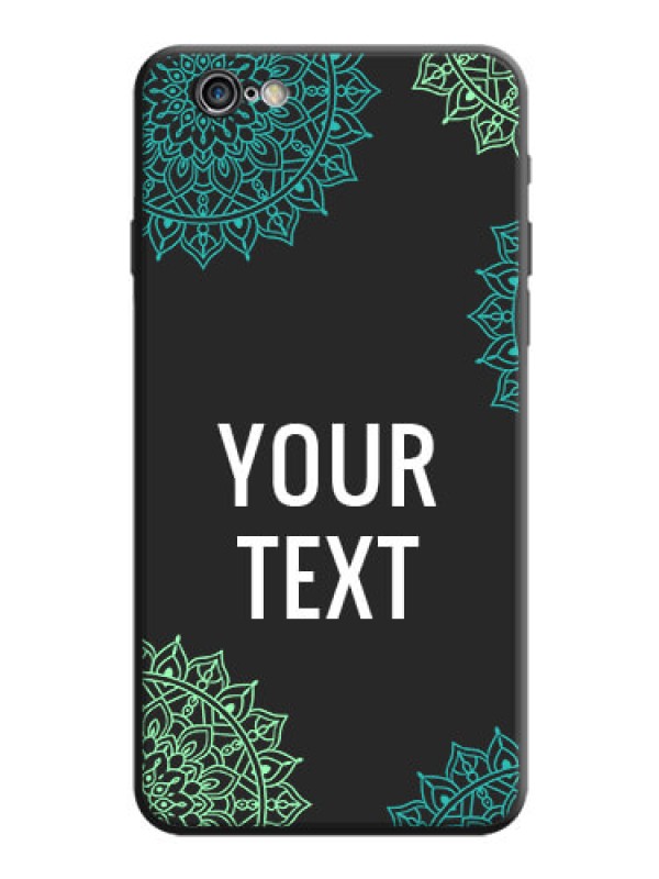 Custom Your Name with Floral Design on Space Black Custom Soft Matte Back Cover - iPhone 6 Plus