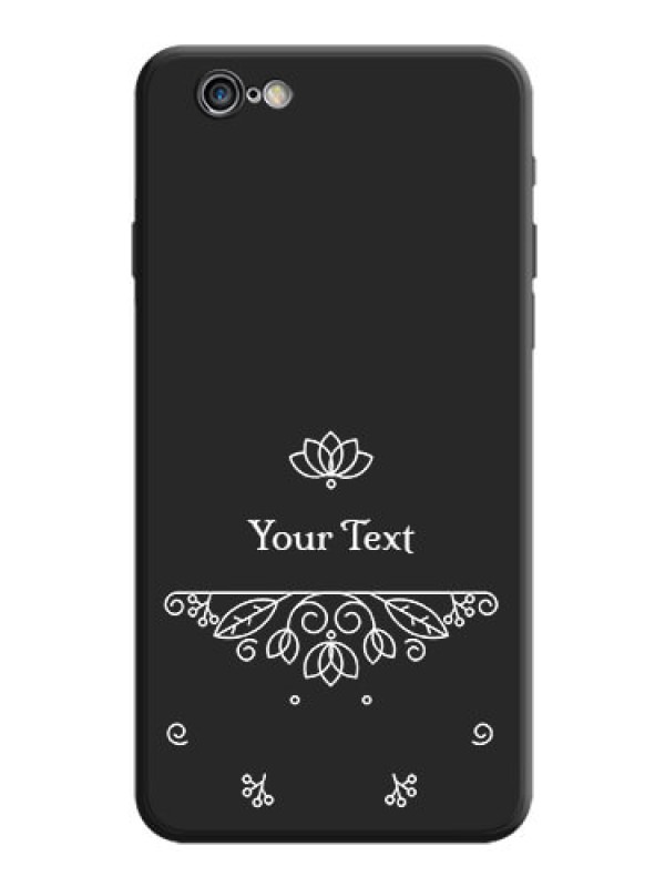 Custom Lotus Garden Custom Text On Space Black Personalized Soft Matte Phone Covers -Apple Iphone 6 Plus