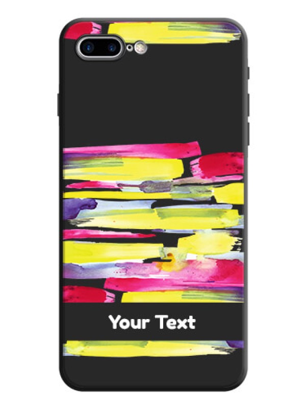 Custom Brush Coloured on Space Black Personalized Soft Matte Phone Covers - iPhone 7 Plus