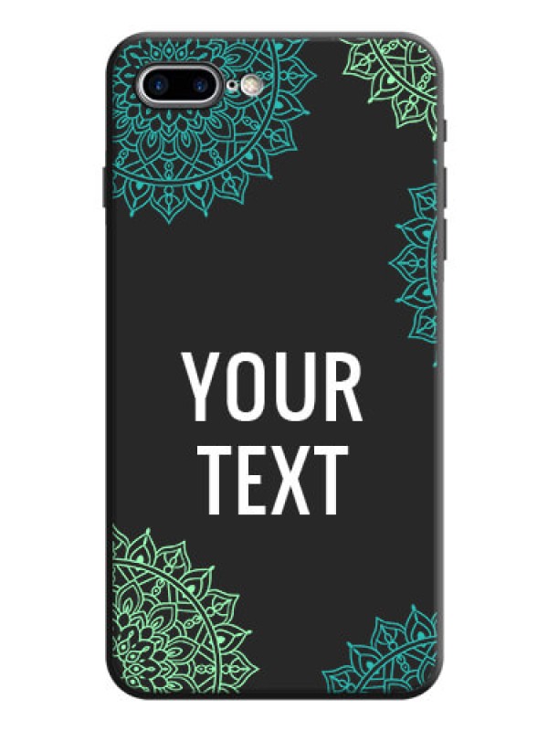 Custom Your Name with Floral Design on Space Black Custom Soft Matte Back Cover - iPhone 7 Plus