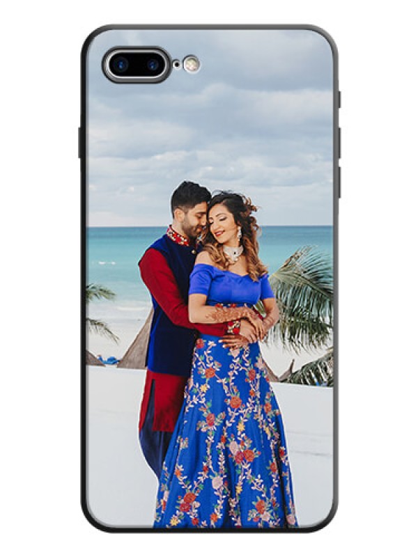 Custom Full Single Pic Upload On Space Black Personalized Soft Matte Phone Covers -Apple Iphone 7 Plus