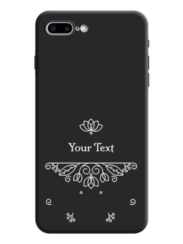Custom Lotus Garden Custom Text On Space Black Personalized Soft Matte Phone Covers -Apple Iphone 7 Plus