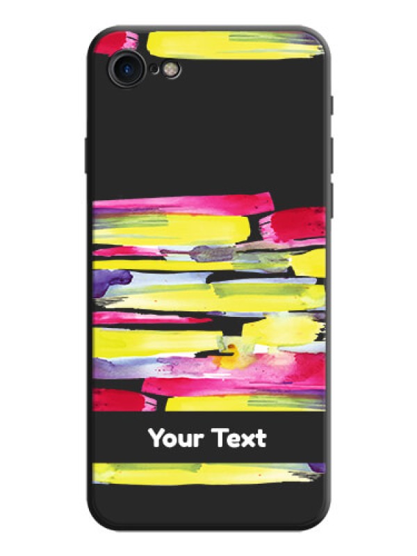 Custom Brush Coloured on Space Black Personalized Soft Matte Phone Covers - iPhone 7