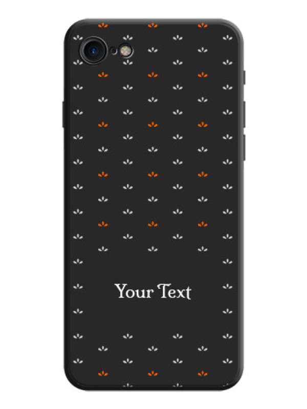 Custom Simple Pattern With Custom Text On Space Black Personalized Soft Matte Phone Covers -Apple Iphone 7