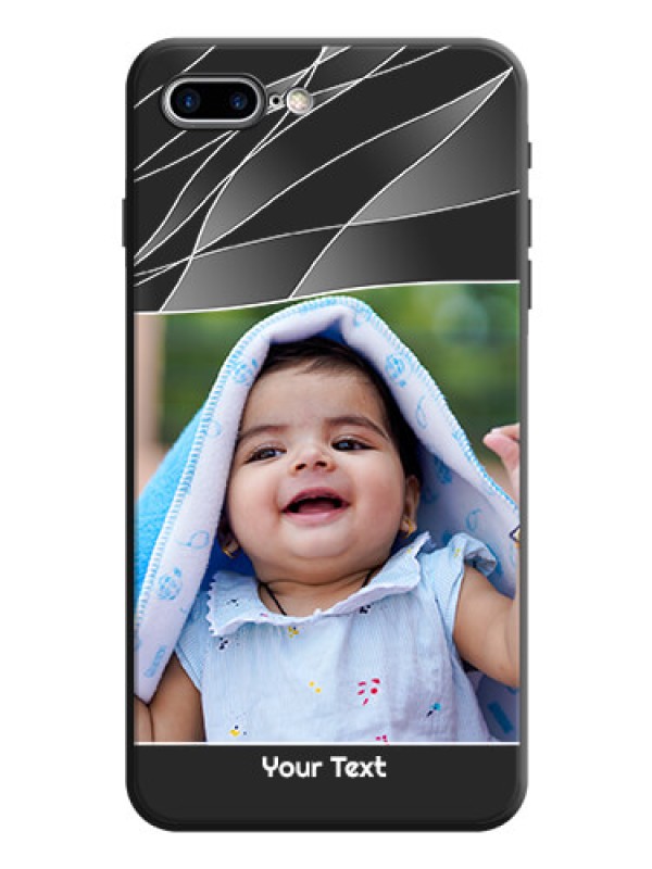 Custom Mixed Wave Lines - Photo on Space Black Soft Matte Mobile Cover - iPhone 8 Plus