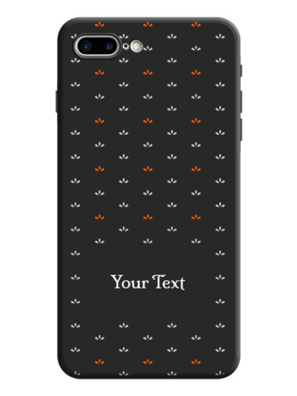 Custom Simple Pattern With Custom Text On Space Black Personalized Soft Matte Phone Covers -Apple Iphone 8 Plus