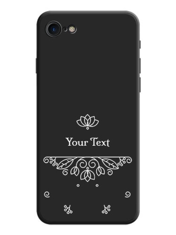 Custom Lotus Garden Custom Text On Space Black Personalized Soft Matte Phone Covers -Apple Iphone 8