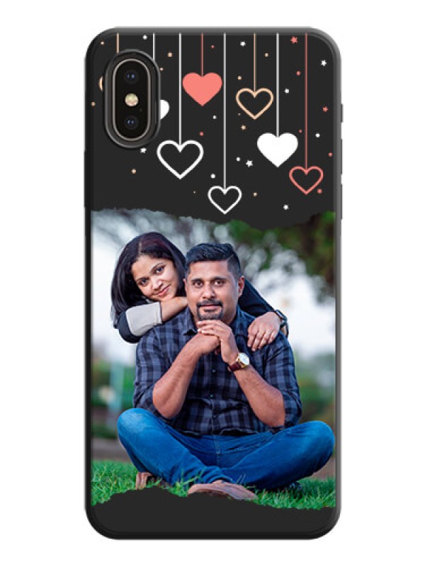 Custom Love Hangings with Splash Wave Picture on Space Black Custom Soft Matte Phone Back Cover - iPhone X