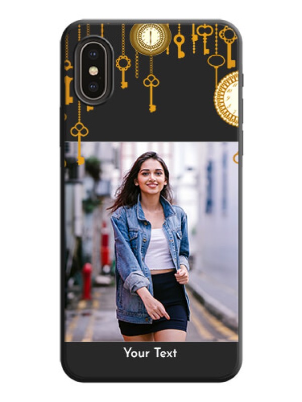 Custom Decorative Design with Text on Space Black Custom Soft Matte Back Cover - iPhone X