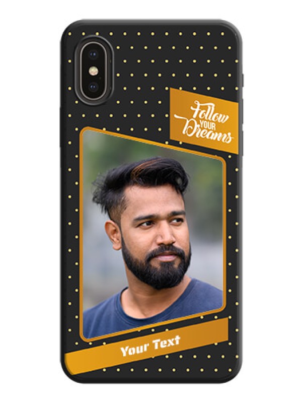 Custom Follow Your Dreams with White Dots on Space Black Custom Soft Matte Phone Cases - iPhone X