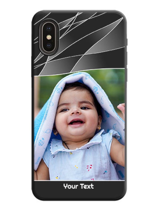 Custom Mixed Wave Lines - Photo on Space Black Soft Matte Mobile Cover - iPhone X
