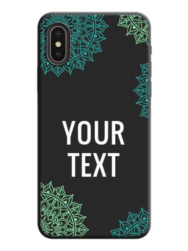 Custom Your Name with Floral Design on Space Black Custom Soft Matte Back Cover - iPhone X