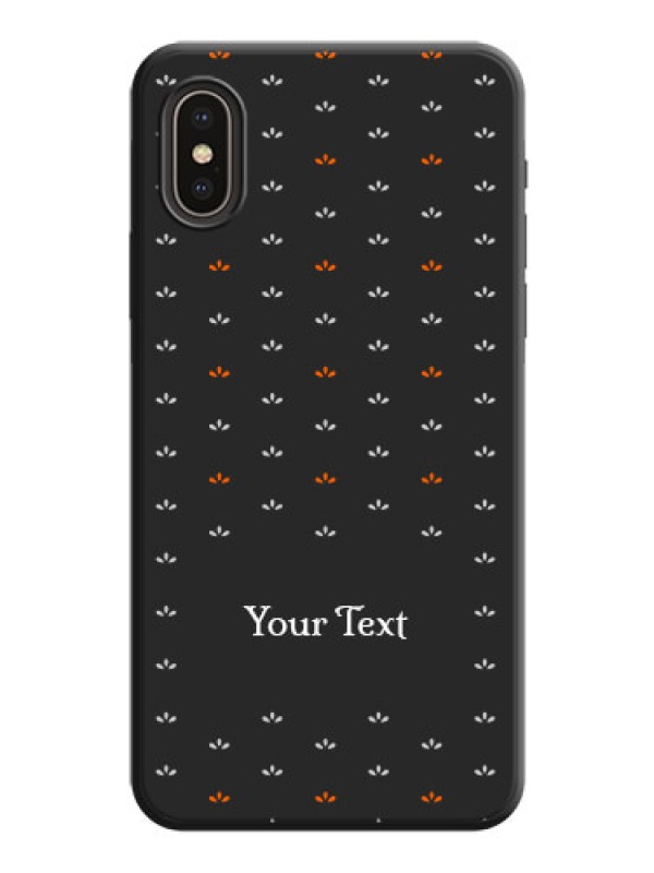 Custom Simple Pattern With Custom Text On Space Black Personalized Soft Matte Phone Covers -Apple Iphone X