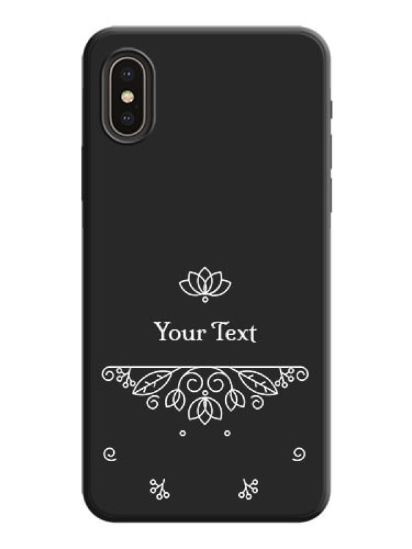 Custom Lotus Garden Custom Text On Space Black Personalized Soft Matte Phone Covers -Apple Iphone X