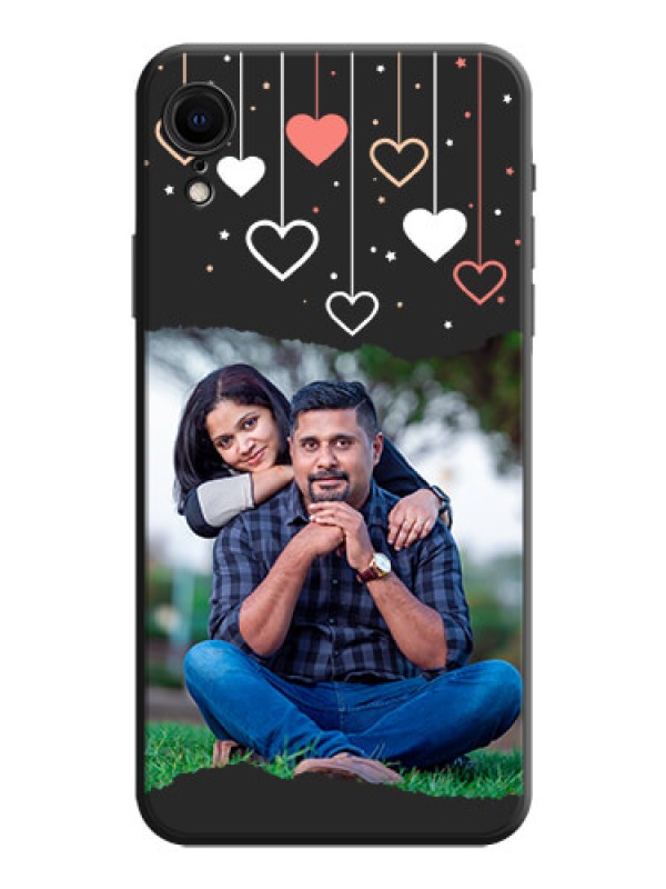 Custom Love Hangings with Splash Wave Picture on Space Black Custom Soft Matte Phone Back Cover - iPhone XR