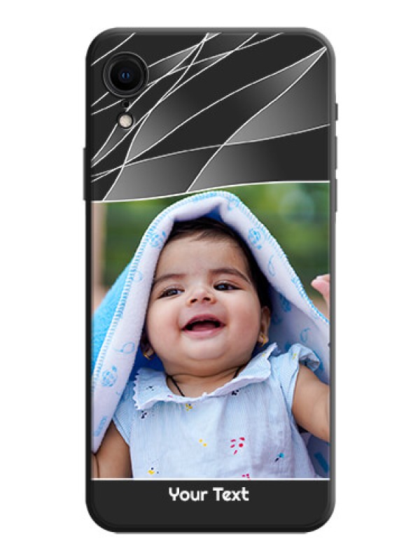 Custom Mixed Wave Lines - Photo on Space Black Soft Matte Mobile Cover - iPhone XR