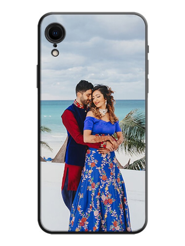 Custom Full Single Pic Upload On Space Black Personalized Soft Matte Phone Covers -Apple Iphone Xr