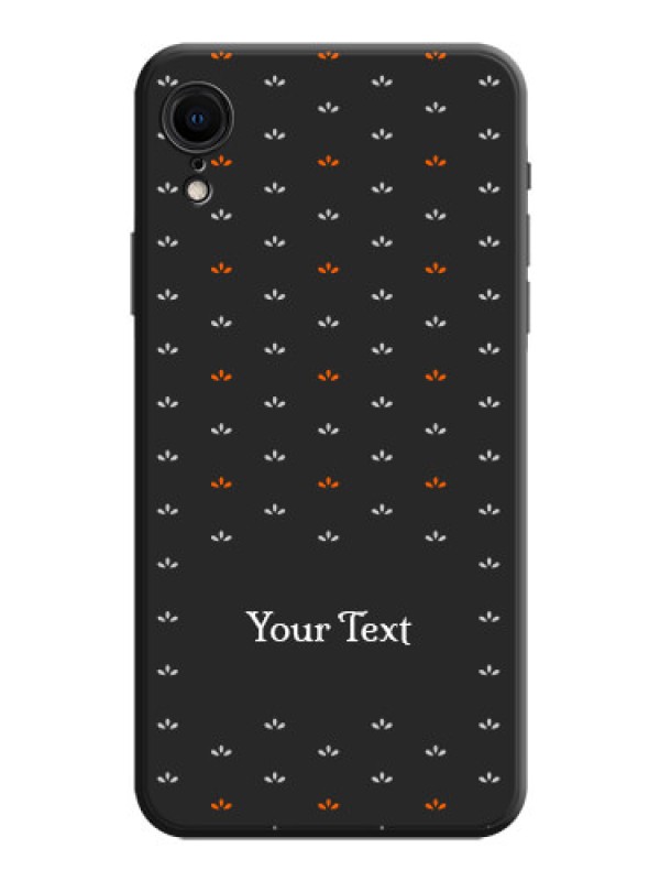 Custom Simple Pattern With Custom Text On Space Black Personalized Soft Matte Phone Covers -Apple Iphone Xr